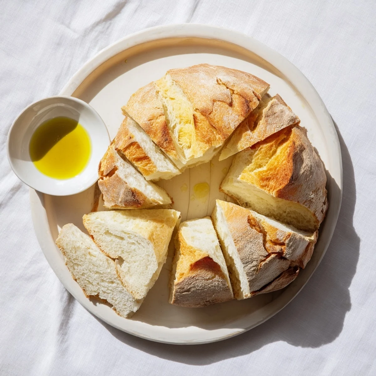 Golden brown stovetop bread with a fluffy interior, freshly pan-cooked to perfection