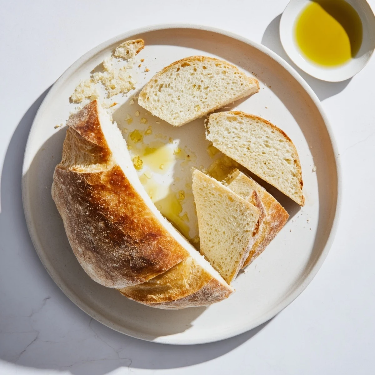 Skillet-cooked stovetop bread displaying a crispy golden crust and pillowy soft texture