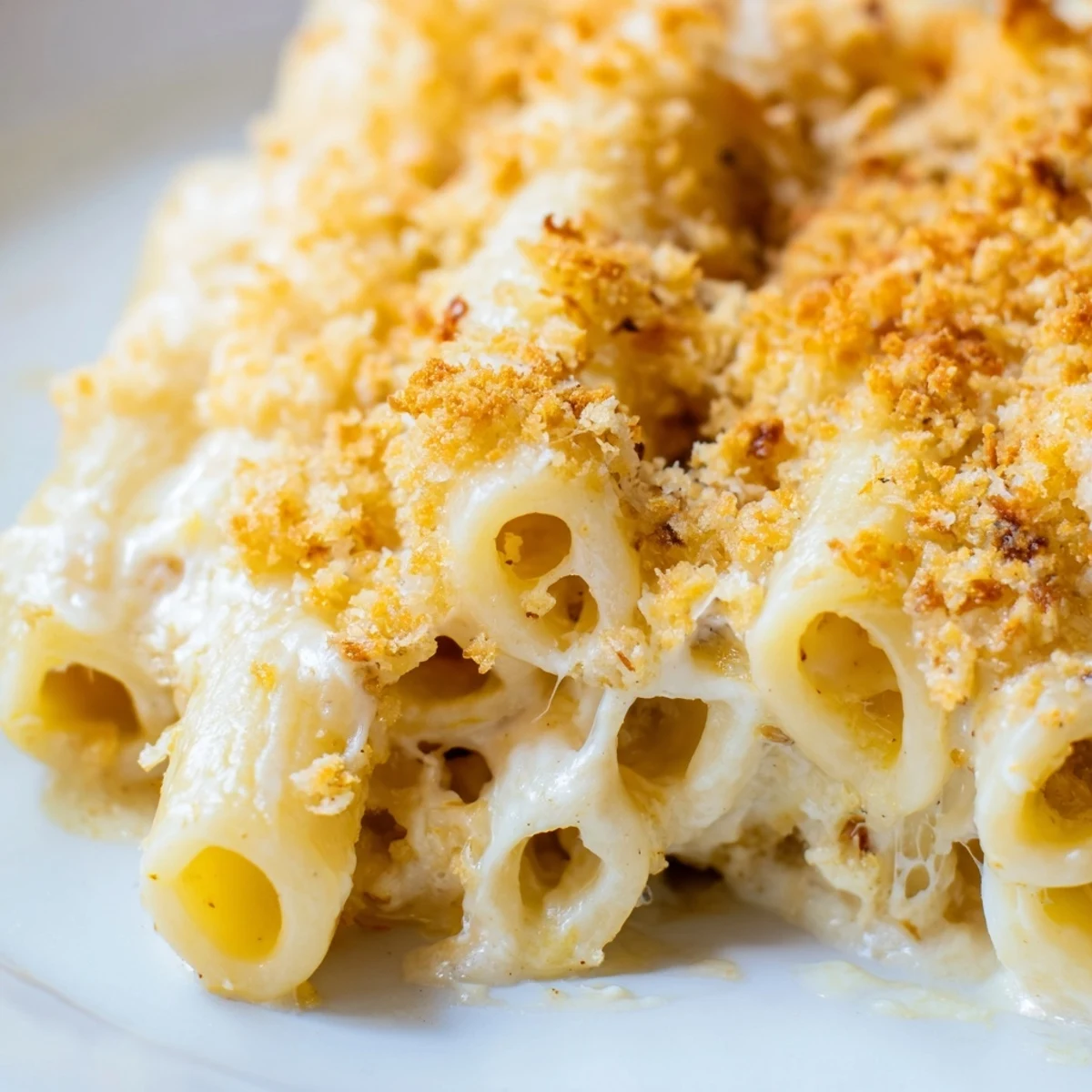 Creamy Three Cheese Baked Macaroni