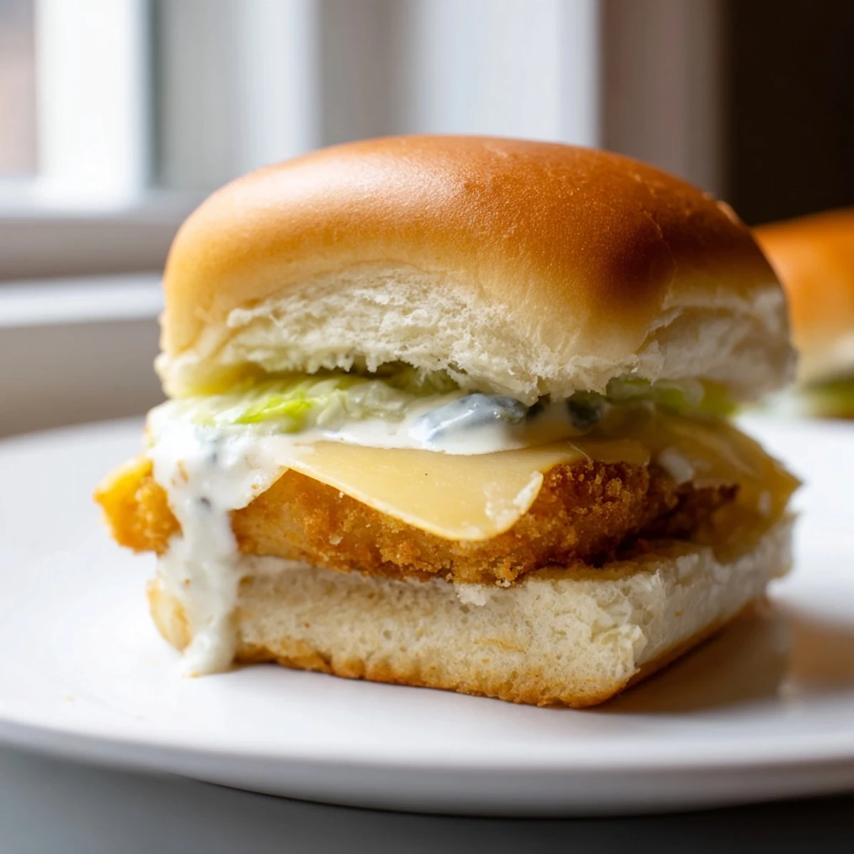 Golden fried fish fillets nestled in soft buns making irresistible Filet O Fish Sliders