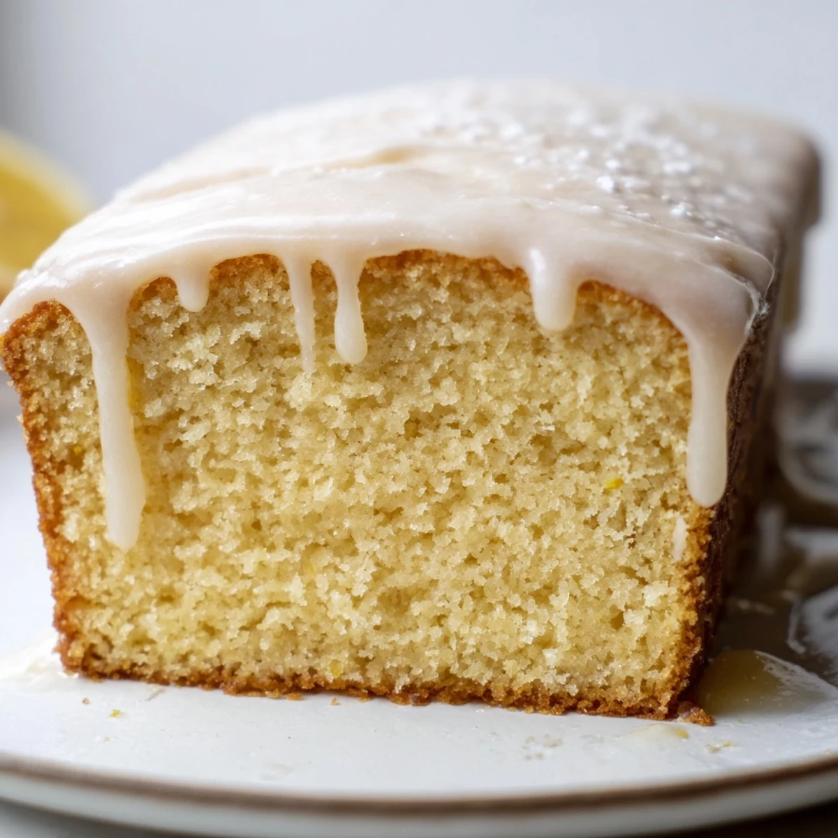 Classic Church Cake with vanilla glaze served on a white platter for gatherings