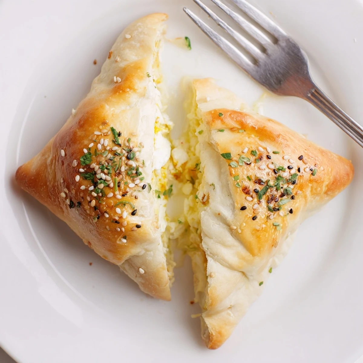 Cheese Fatayer Recipe fresh from oven, golden pockets oozing warm cheese.