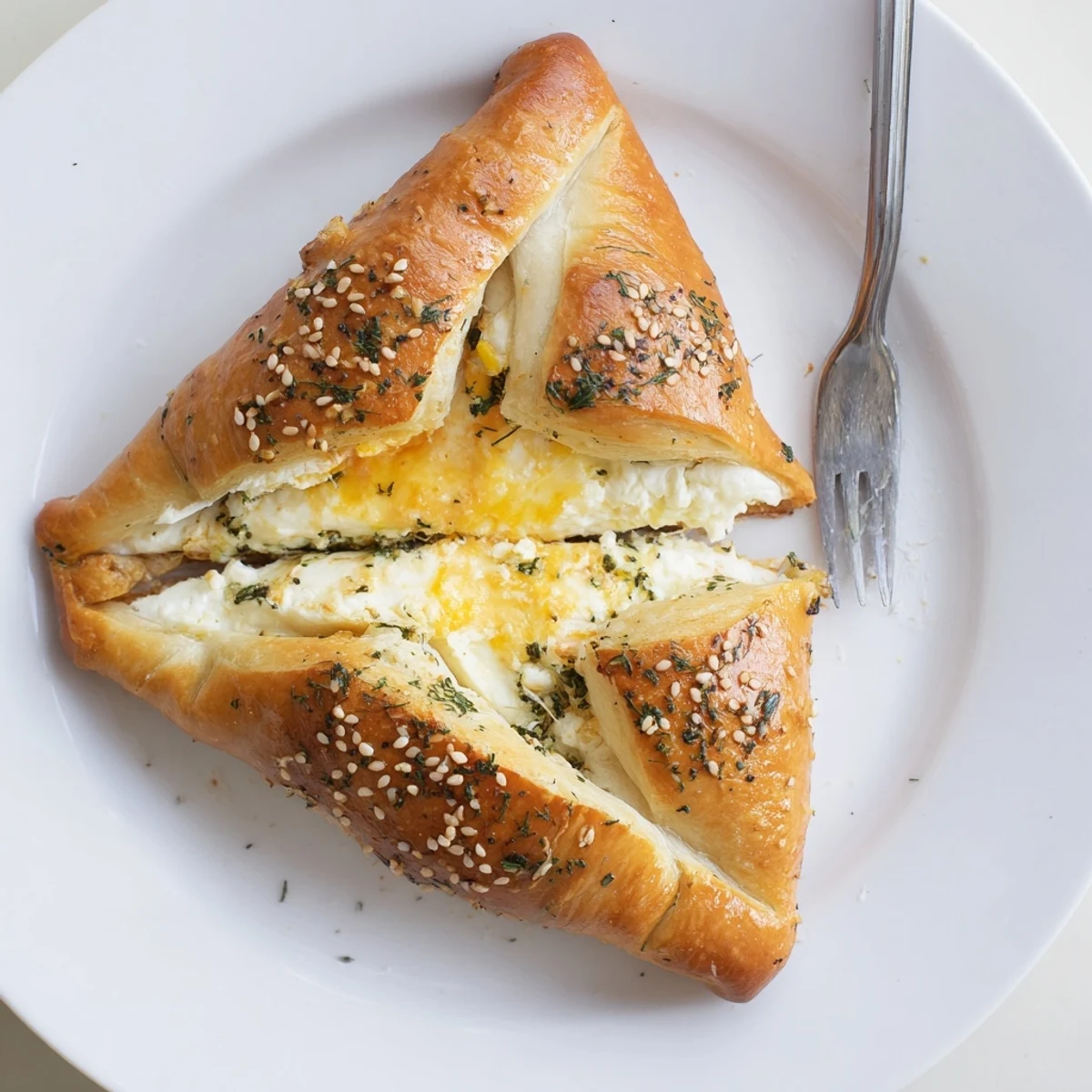 Tray of Cheese Fatayer Recipe served with mint and ripe cherry tomatoes.