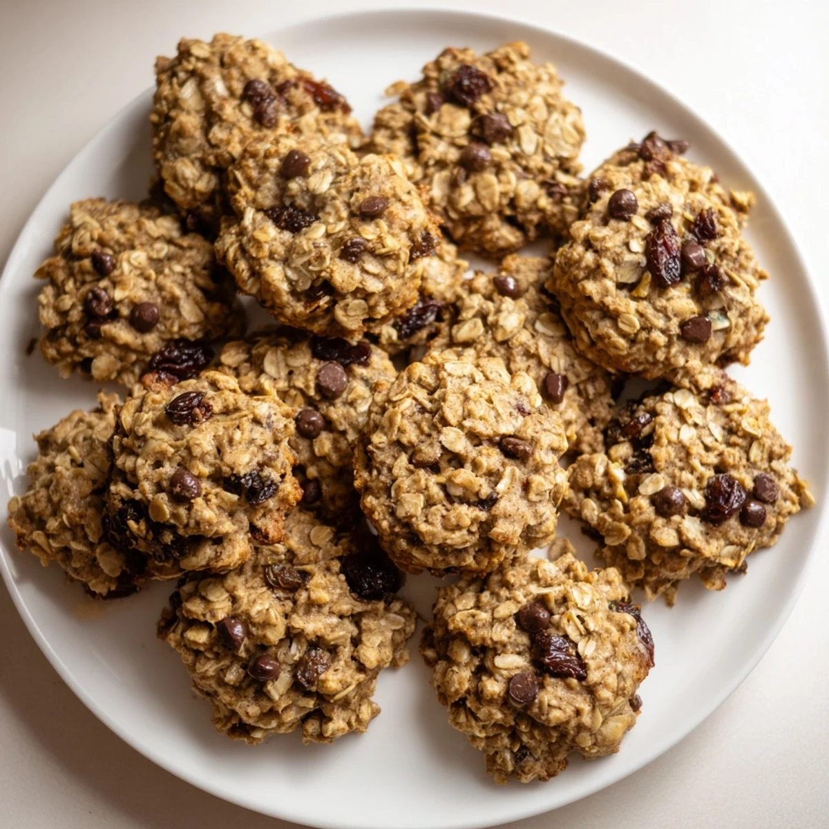 Soft wholesome breakfast cookies featuring grated zucchini oats and warm cinnamon spice