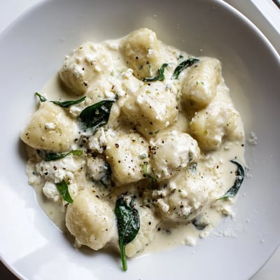 Creamy Gnocchi With Spinach And Feta
